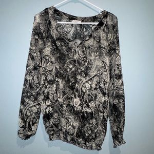 A Pea in the Pod shear long sleeve maternity shirt